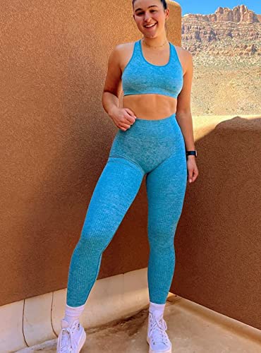 WodoWei Women 2 Piece Workout Outfits Sports Bra Seamless Leggings Yoga Gym  Activewear Set, Khaki Grey Marl, Small : : Clothing, Shoes &  Accessories